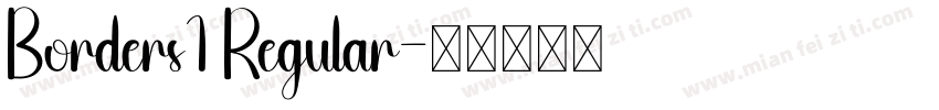 Borders1 Regular字体转换